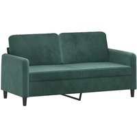 Vidaxl Canapé À 2 Places Vert Foncé 140 Cm Velours