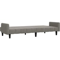 Vidaxl Canapé-Lit À 2 Places Gris Clair Velours