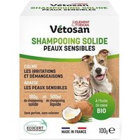 Clément Thékan Vétosan Shampooing Solide Peaux Sensibles Chiens Et Chats 100 G