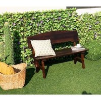 Costway Banc De Jardin En Bois D'épicéa - 2 Places, Dossier Incliné, Charge 325 Kg
