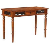 Vidaxl Bureau Avec Tiroir 110x50x76 Cm Bois D'acacia Solide