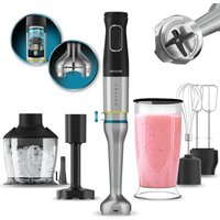 Cecotec Katana TotalDestroy 1500XL PerfectCream&Crush Hand Blender, 1500 W, 21 vitesses et Turbo, 4 lames en titane noir, capot anti-éclaboussures,