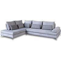Canapé Microfibre Merano Angle Gauche Microfibre Gris Clair