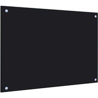 Vidaxl Dosseret De Cuisine Noir 70x50 Cm Verre Trempé