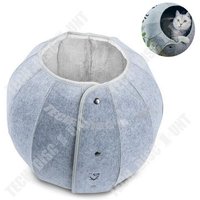 Td® Nid De Chat Rond Tunnel Pour Chat Multifonctionnel Pliable Respirant Nid De Chat Fournitures Pour Animaux De Compagnie 41*38*28c