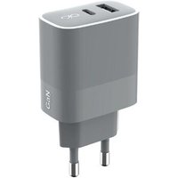 Force Power - Adaptateur Secteur - Gan, 30 W + 12 W - 45 Watt - Pd - 2 Connecteurs De Sortie (24 Pin Usb-C, Usb) - Gris
