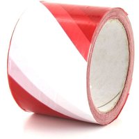 Ruban de signalisation rouge et blanc 100m