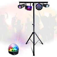 Pack Lumière Pied réglable Mooving Light & Sound ML-SUPPORT-DJLIGHT - 5 jeux de lumières - Fête maison anniversaire