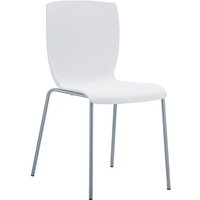 Chaise De Jardin Empilable R¿Sistante Aux Uv En Plastique Blanc