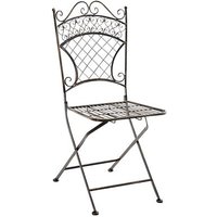 Chaise De Jardin Pliable En Métal Bronze
