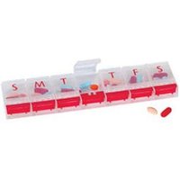 7-Day Push Button Pill Reminder 2" X 8-3/4" X-Large Part No. 67571 (1/Ea)