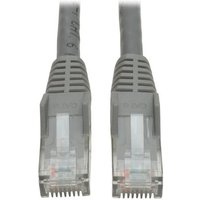 Tripp Lite Series Cat6 Gigabit Snagless Molded UTP Ethernet Cable RJ45 M/M, PoE, Gray, 25 ft.