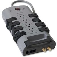 Belkin 12-Outlet Pivot-Plug Power Strip Surge Protector With 8-Foot Power Cord,(1/Ea)