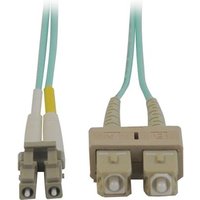 Tripp Lite Series 10Gb Duplex Multimode 50/125 OM3 LSZH Fiber Patch Cable LC/SC - Aqua, 5M 16