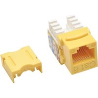 Eaton Tripp Lite Series Cat6/Cat5e 110 Style Punch Down Keystone Jack - Yellow,(1/Ea)
