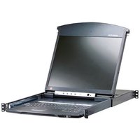 16-Port 19in. Dual Rail CAT5 LCD KVM Over the Net-TAA Compliant