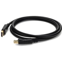 Addon 1.82m (6.00ft) Displayport Male To Male Black Cable(1/Ea)