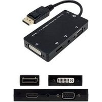 Addon 5 Pack Of 20.00cm (8.00in) Displayport Male To Vga Female With Audio Black(1/Ea)