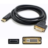 Addon 5 Pack Of 8in Displayport Male To Dvi-I (29 Pin) Female Black Adapter Cabl(1/Ea)
