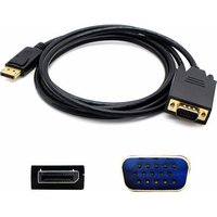Addon 91.00cm (3.00ft) Displayport Male To Vga Male Black Adapter Cable(1/Ea)