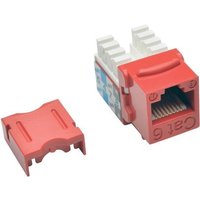 Eaton Tripp Lite Series Cat6/Cat5e 110 Style Punch Down Keystone Jack - Red, 25-(1/Ea)
