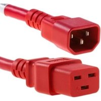 Power Cord C14 To C19 15amp, Red, 5ft(1/Ea)