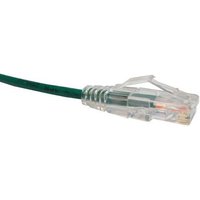 Cat6 Slim Ethernet Patch Cable, 12ft, Green, Utp, 28awg, Snagless Rj45 Connector(1/Ea)