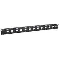 Tripp Lite Series 12-Port 1U Rack-Mount Unshielded Blank Keystone/Multimedia Patch Panel, RJ45