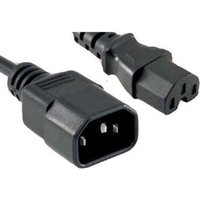 Enet C14 To C15 6ft Black Power Extension Cord 14 Awg 15a Nema Iec-320 C14 To Ne(1/Ea)