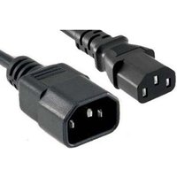 Enet C13 To C14 2ft Black Power Extension Cord / Cable 250v 18 Awg 10a Nema Iec-(1/Ea)