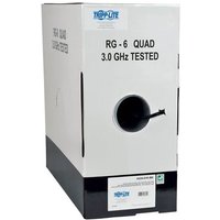 Eaton Tripp Lite Series Rg6/U Quad-Shield Cmr-Rated Coaxial Cable, Black, 1000 F(1/Ea)