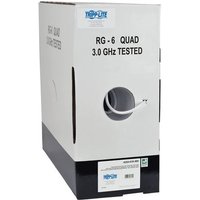 Eaton Tripp Lite Series Rg6/U Quad-Shield Cmr-Rated Coaxial Cable, White, 1000 F(1/Ea)
