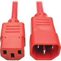 Tripp Lite Series Heavy-Duty PDU Power Cord, C13 to C14 - 15A, 250V, 14 AWG, 6 ft. 1.83 m, Red