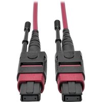 Tripp Lite Series 100G MTP/MPO Multimode OM4 Plenum-Rated Fiber Optic Cable F/F, 12 Fiber,