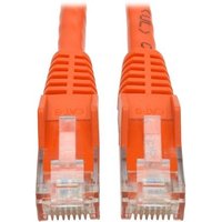 Tripp Lite Series Cat6 Gigabit Snagless Molded UTP Ethernet Cable RJ45 M/M, PoE, Orange, 15