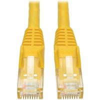 Tripp Lite Series Cat6 Gigabit Snagless Molded UTP Ethernet Cable RJ45 M/M, PoE, Yellow, 35