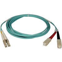 Tripp Lite Series 10Gb Duplex Multimode 50/125 OM3 LSZH Fiber Patch Cable LC/SC - Aqua, 10M 33