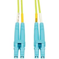 Tripp Lite Series 100G Duplex Multimode 50/125 OM5 LSZH Fiber Optic Cable LC/LC, Lime Green, 7 m