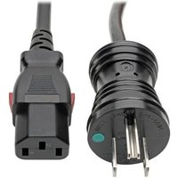 Tripp Lite Series Hospital-Grade Power Cord, NEMA 5-15P to Locking IEC C13 - Green Dot, 15A,