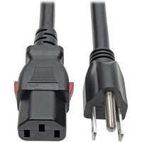 Tripp Lite Series Computer Power Cord, NEMA 5-15P to Locking C13 - Heavy-Duty, 15A, 125V, 14