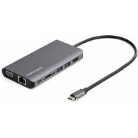8-In-1 Usb-C Travel Dock W/ 4k 30hz Hdmi/Vga, 2 Usb-A, Usb-C, Sd, Gbe, Headset/M(1/Ea)