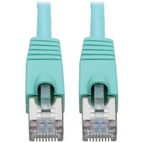 Tripp Lite Series Cat6a 10G Snagless Shielded STP Ethernet Cable RJ45 M/M, PoE, Aqua, 15 ft.