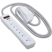7-Outlet Surge Protector 6 On Strip/1 In Detachable Plug 2 Usb Ports 2.4a Shared(1/Ea)