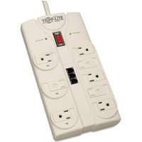 Protect It! Computer Surge Protector, 8 Outlets, 8 Ft Cord, 2160 J, Light Gray