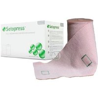 Compression Bandage Setopress® 4 Inch X 4 Yard Safety Pin Closure White Nonsterile 20 To 30 Mmhg / 30 To 40 Mmhg(12/Bx)