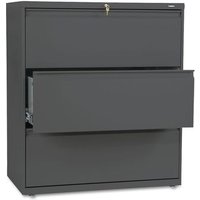 Brigade 800 Series Lateral File, 3 Legal/Letter-Size File Drawers, Charcoal, 36" X 18" X 39.13"