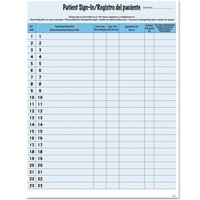 Hipaa Labels, Patient Sign-In, 8.5 X 11, Blue, 23/Sheet, 125 Sheets/Pack