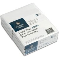BSN65900 Memo Pads- Unruled- 15lb.- 3 in. x 5 in.- 100 Sheets- White