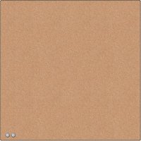 U Brands Square Cork Bulletin Board, 14 X 14 Inches, Frameless, Natural, Push Pins Included (463u00-04)