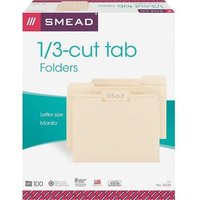 Smead 1/3 Tab Cut Letter Recycled Top Tab File Folder